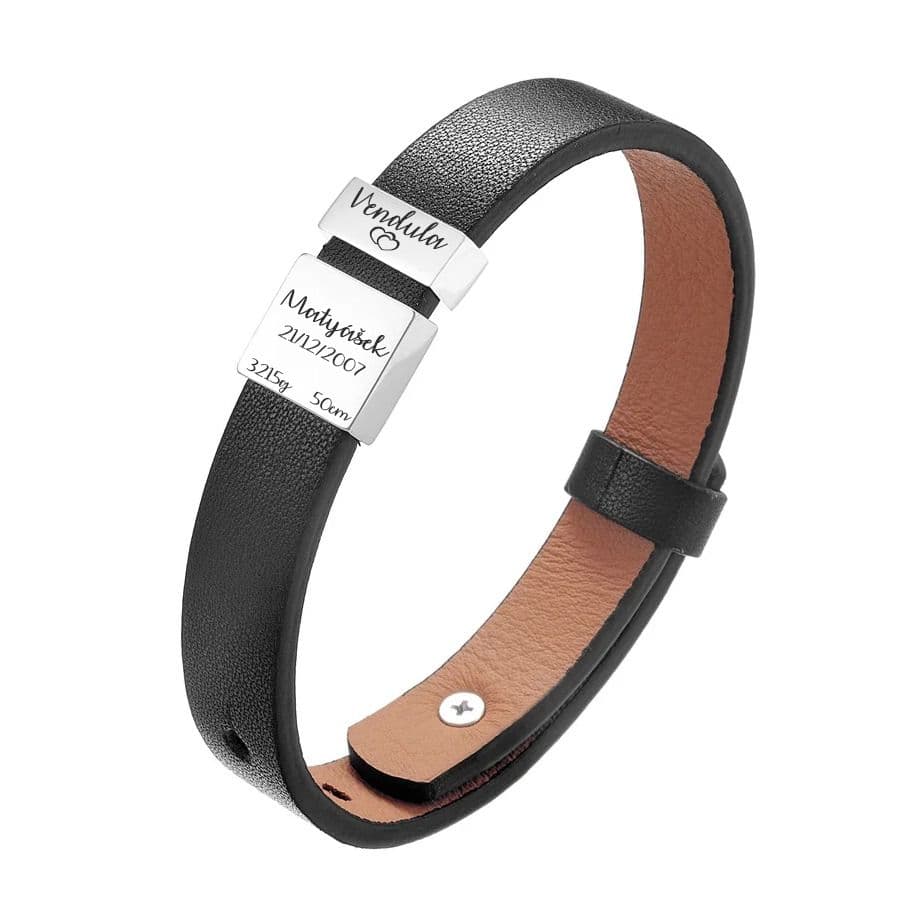 S4U Personalizovaný pánský kožený náramek - OPA217 - náhled 2