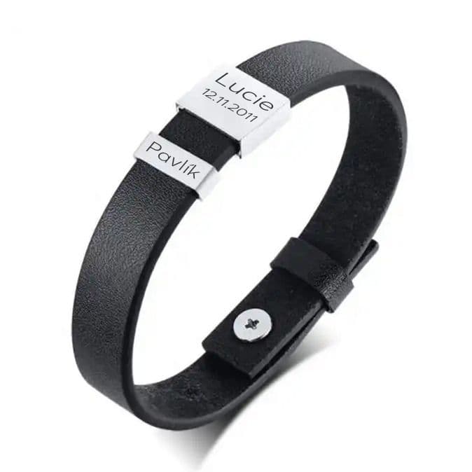 S4U Personalizovaný pánský kožený náramek - OPA1841