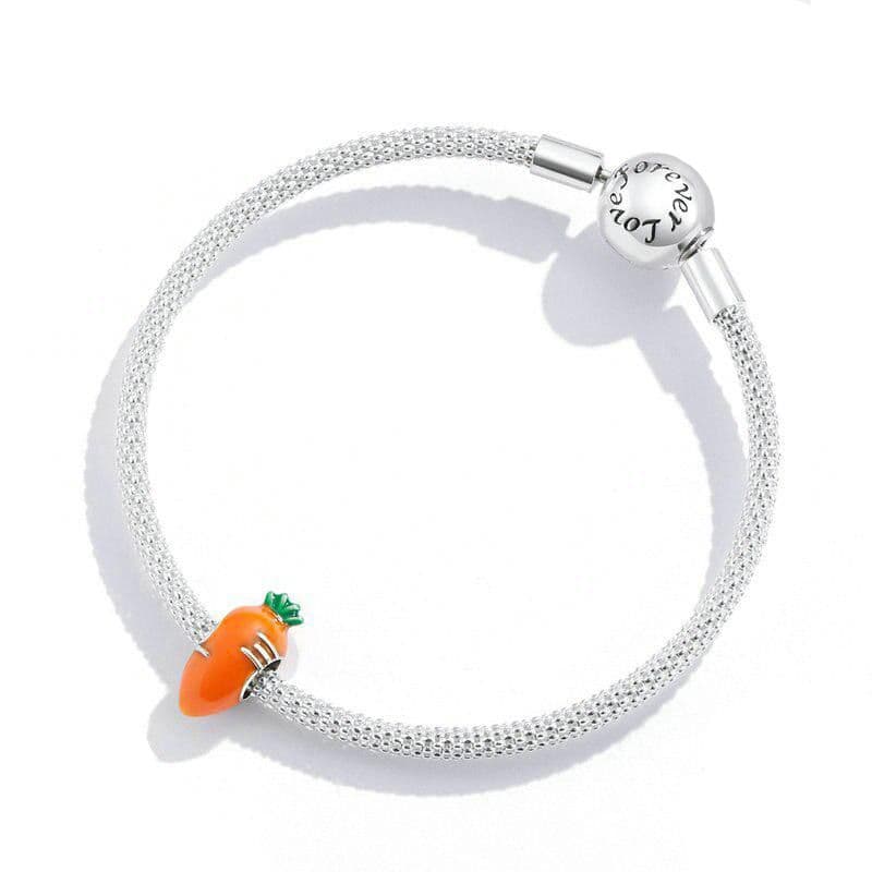 NUBIS Stříbrný přívěsek korálek na náramek mrkvička - B0108 - náhled 3