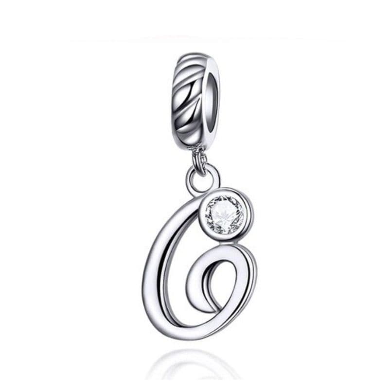 NUBIS Stříbrný přívěsek korálek na náramek - písmeno G - B0352-G