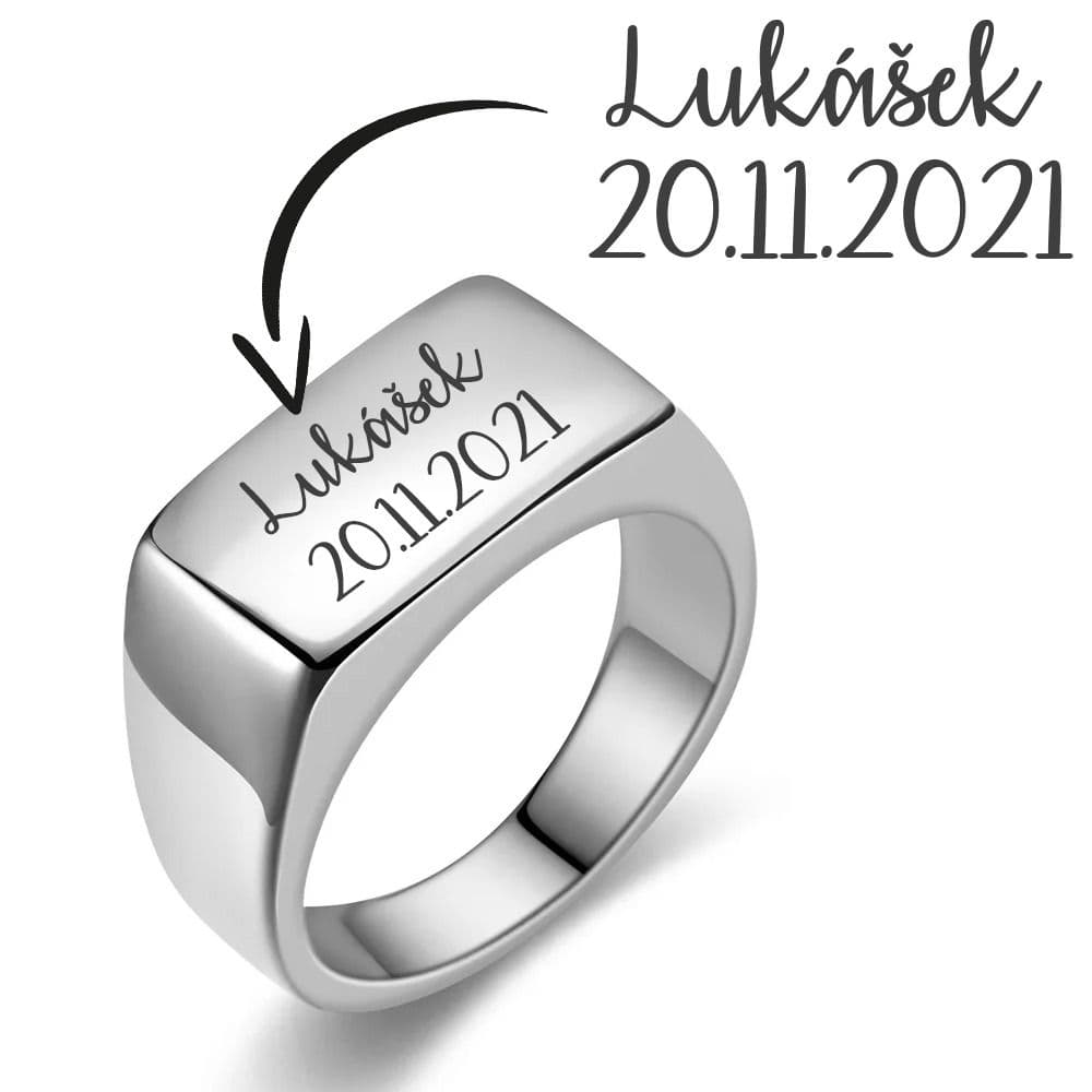 S4U Personalizovaný ocelový prsten (52) - OPR301ST-52