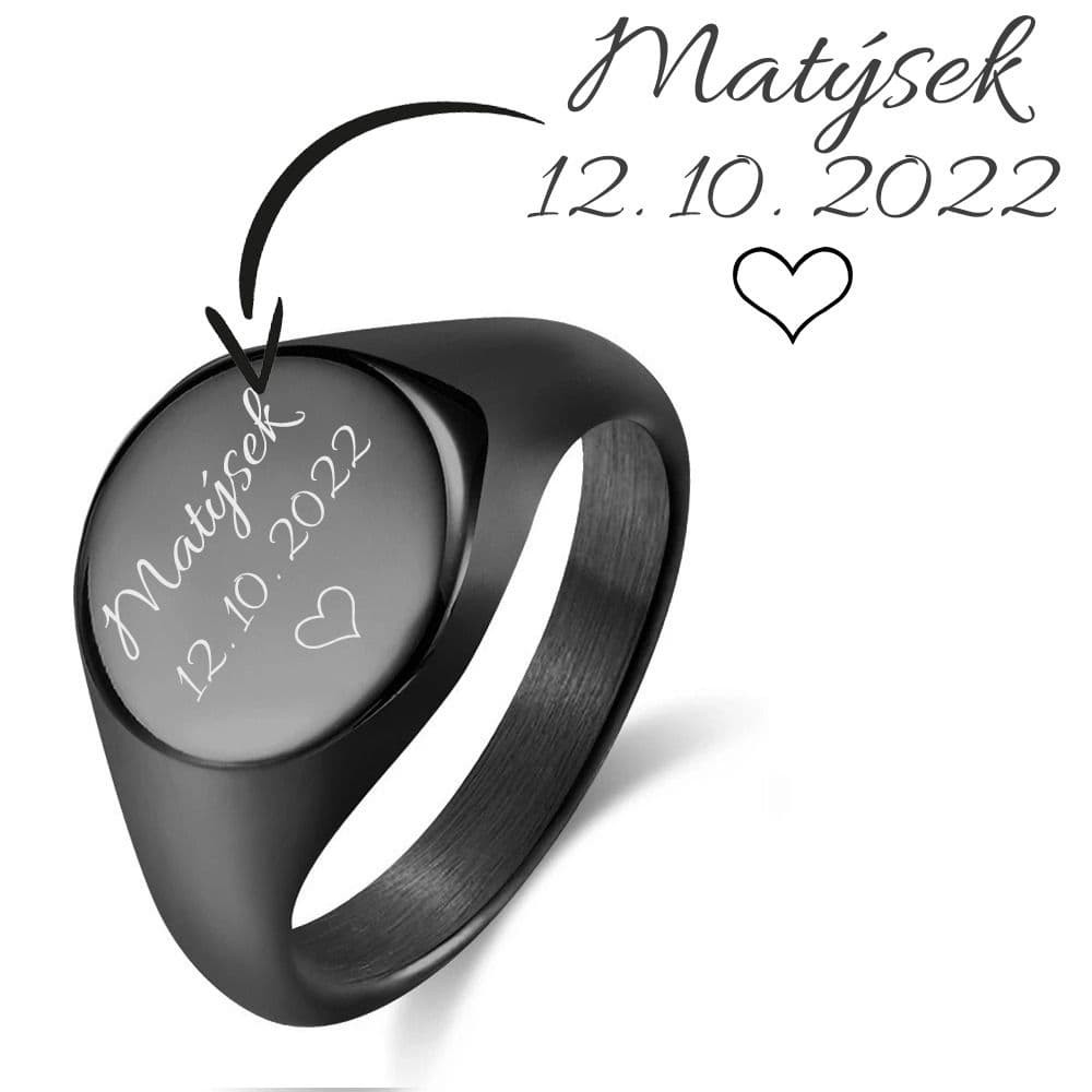 S4U Personalizovaný ocelový prsten (59) - OPR310K-59