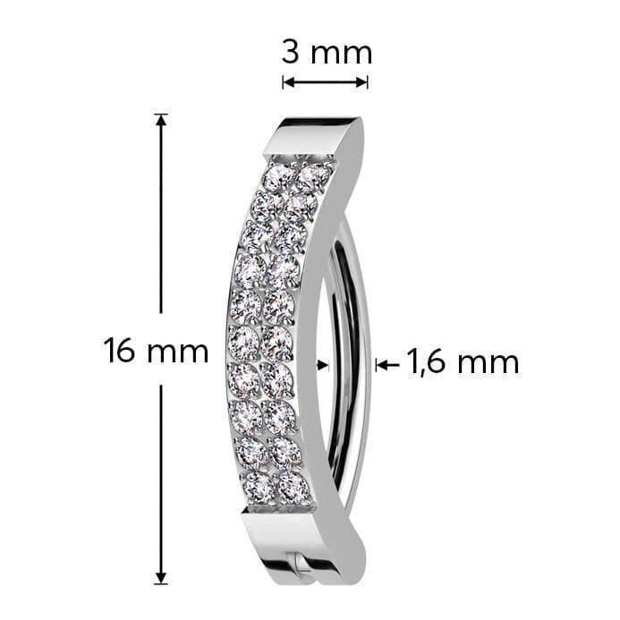 Piercing do pupíku TITAN (stříbrný) - TIT1327-C - náhled 3