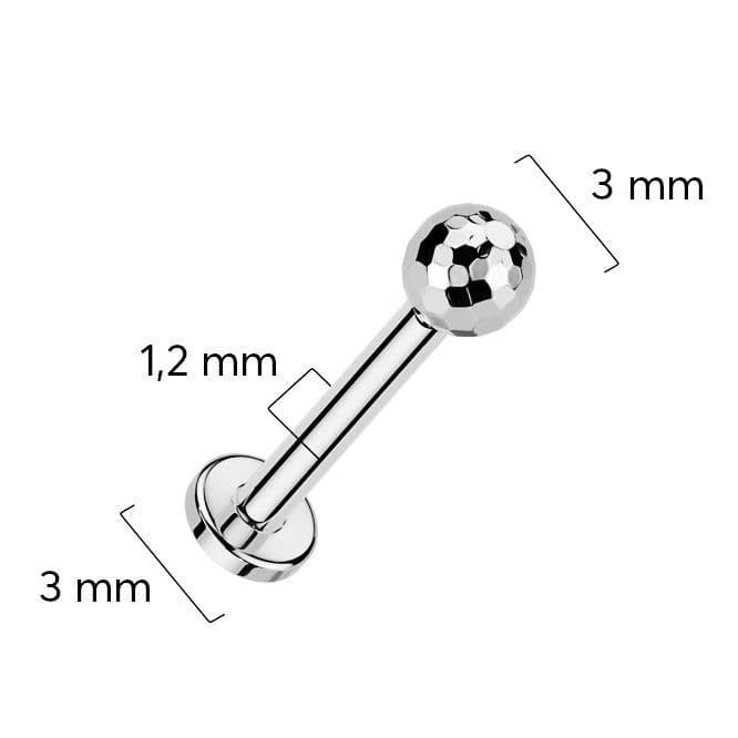 Piercing do brady - PUSH IN labreta TITAN (gold) - TIT1324 - náhled 4