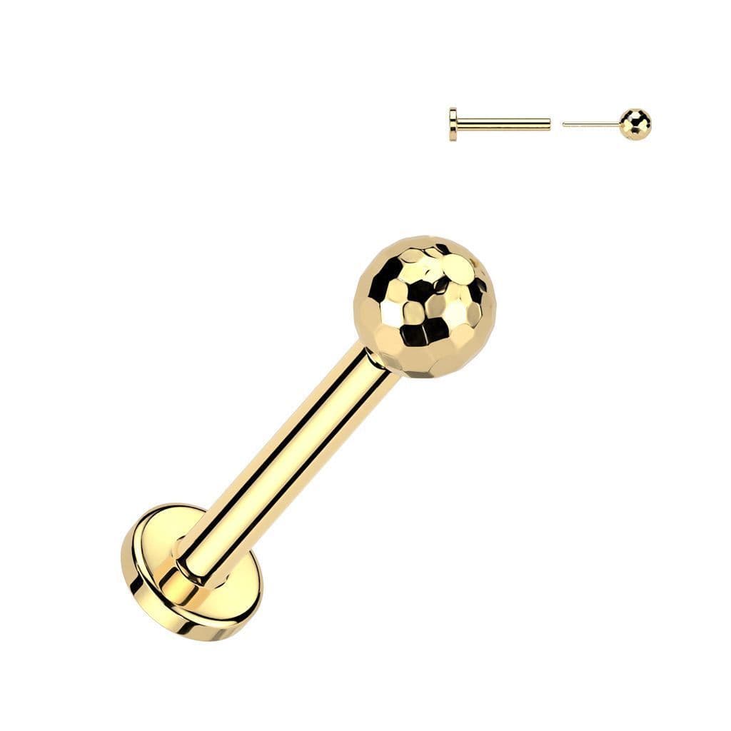 Piercing do brady - PUSH IN labreta TITAN (gold) - TIT1324 - náhled 1