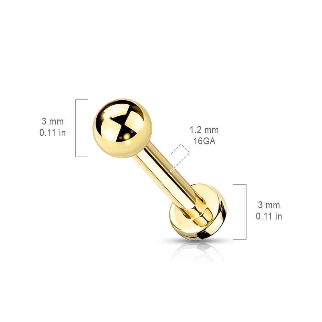 Duhový piercing do brady TITAN (1,2 x 6 mm) - náhled 5