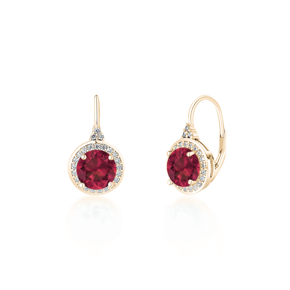 Stříbrné zlacené náušnice se zirkony