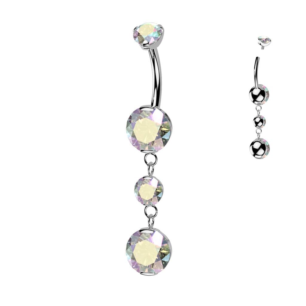 Visací piercing do pupíku - TITAN