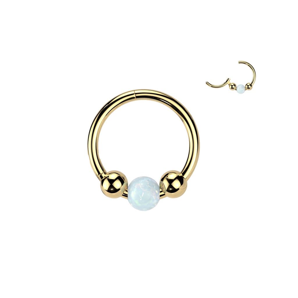 Piercing segment kruh s opálem TITAN - TIT1520-1008