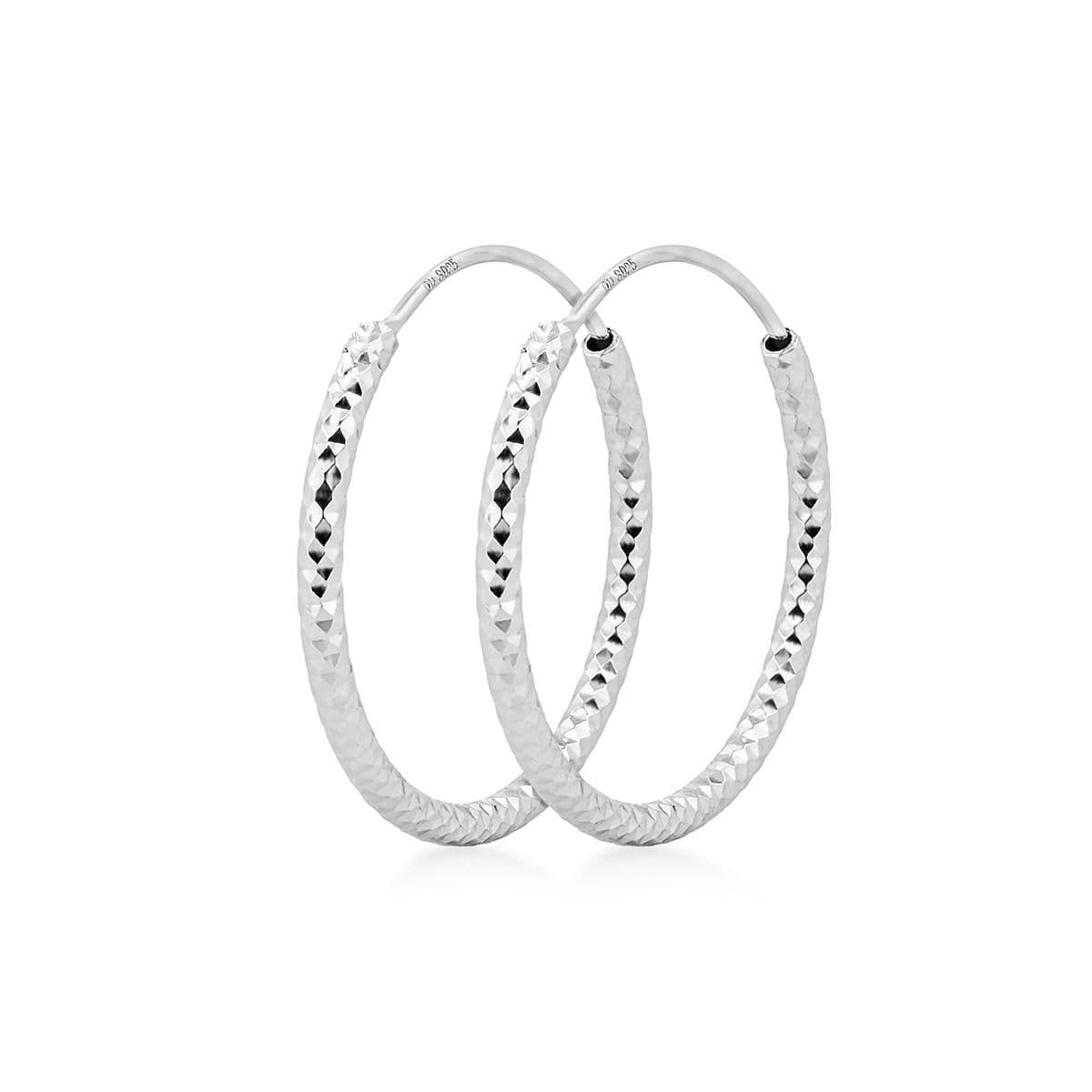 NUBIS Stříbrné náušnice kruhy 14 mm - NB-3071-14