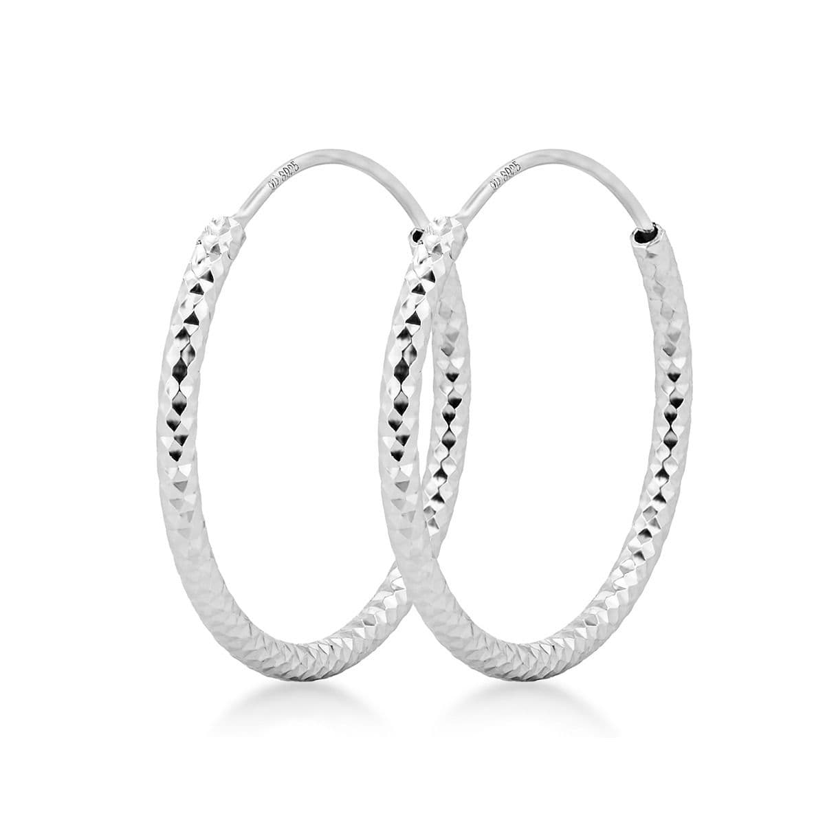NUBIS Stříbrné náušnice kruhy 16 mm - NB-3071-16