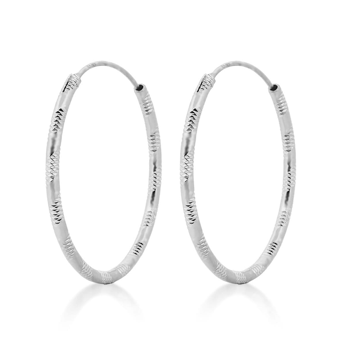 NUBIS Stříbrné náušnice kruhy 20 mm - NB-3069-20