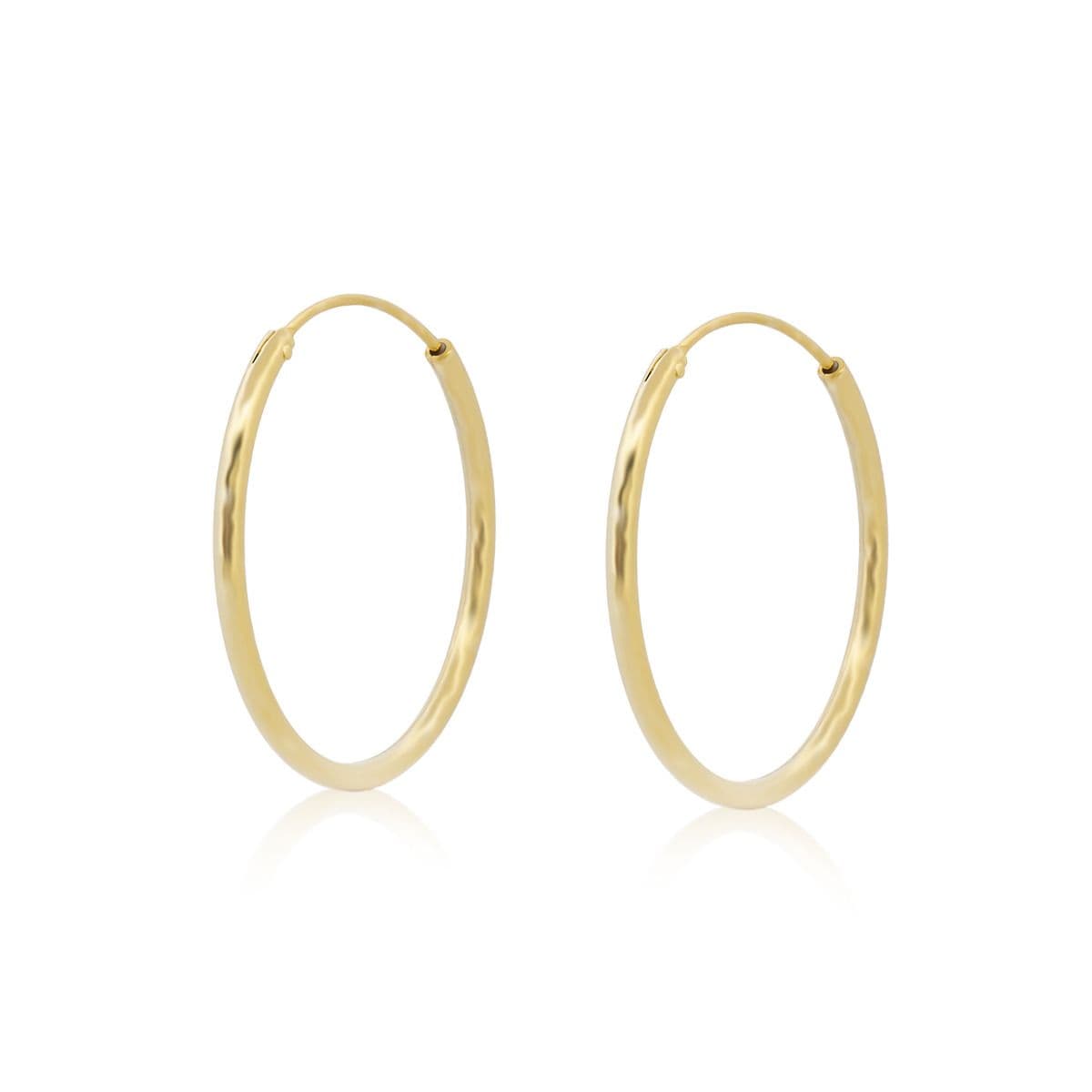 NUBIS Zlacené stříbrné náušnice kruhy 12 mm - NB-3064-12