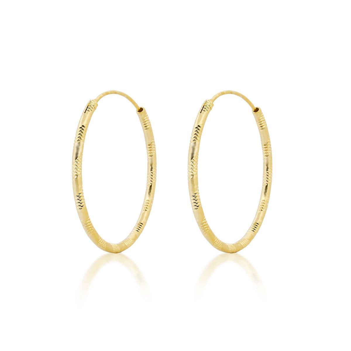 NUBIS Zlacené stříbrné náušnice kruhy 12 mm - NB-3070-12