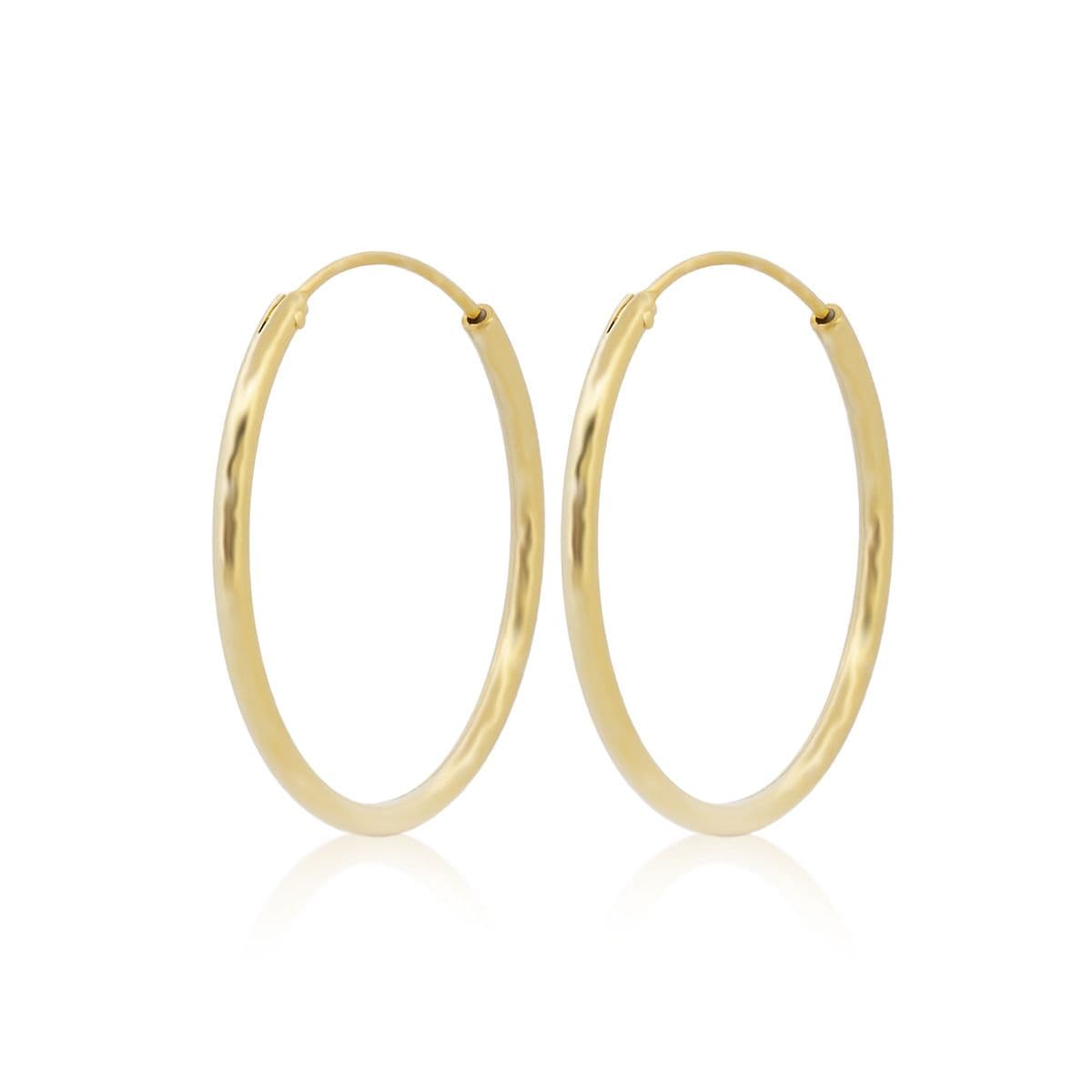 NUBIS Zlacené stříbrné náušnice kruhy 16 mm - NB-3064-16
