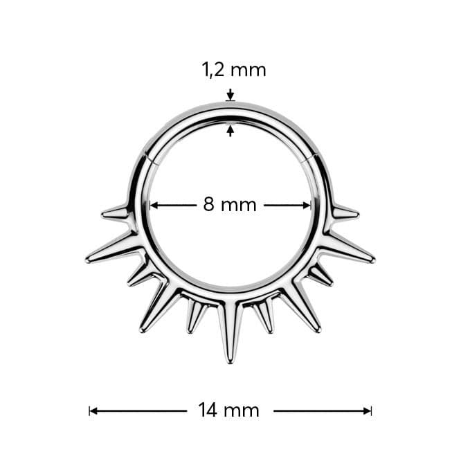 MARRE Ocelový kruh - helix / cartilage / septum piercing - SG125-ST - náhled 3