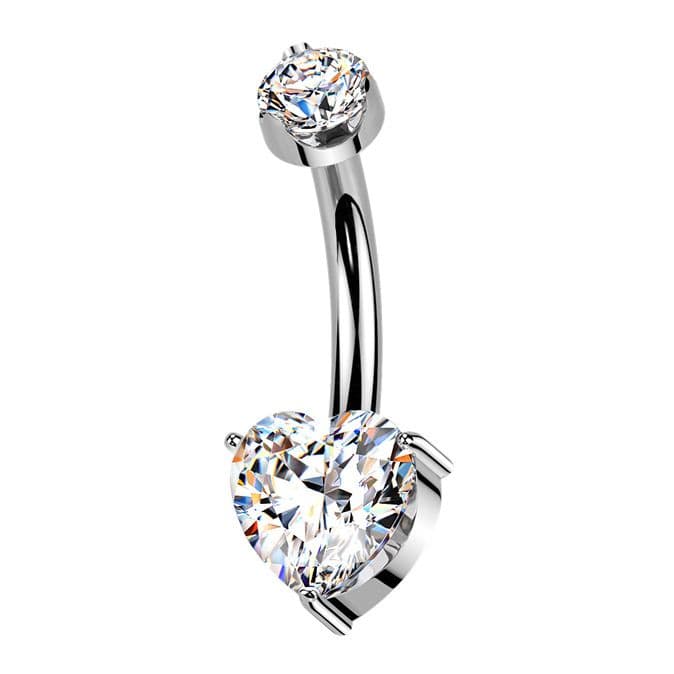 Luxusní piercing do pupíku s Moissanity 1.00ct, TITAN - TM007-S - náhled 1