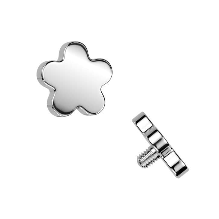 MARRE Náhradní ozdoba kytička k dermálu TITAN, závit 1,6 mm (stříbrná) - MD044 - náhled 2