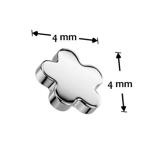 MARRE Náhradní ozdoba kytička k dermálu TITAN, závit 1,6 mm (stříbrná) - MD044 - náhled 3