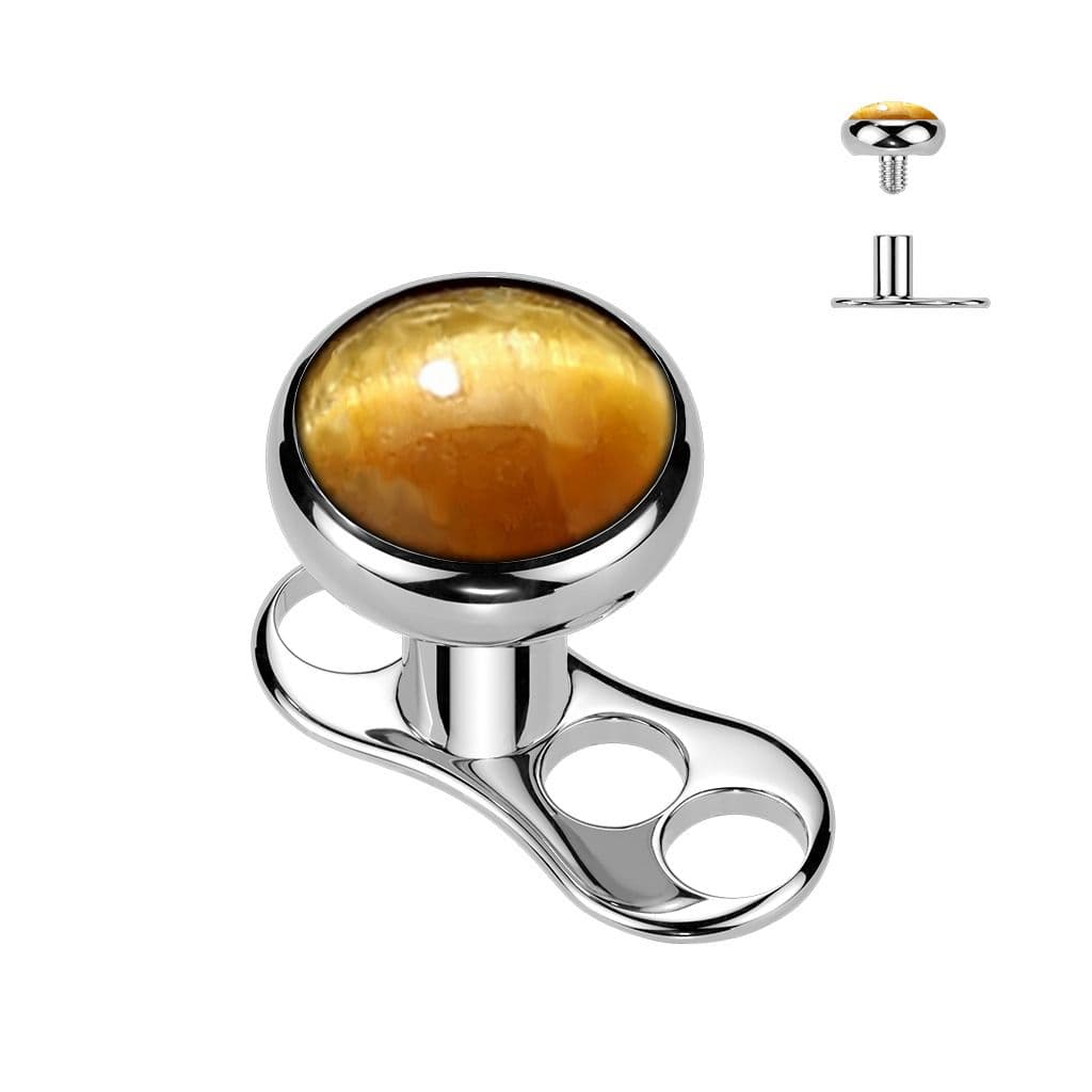 MARRE Kompletní microdermal piercing TITAN, tygří oko - MD049 - náhled 1