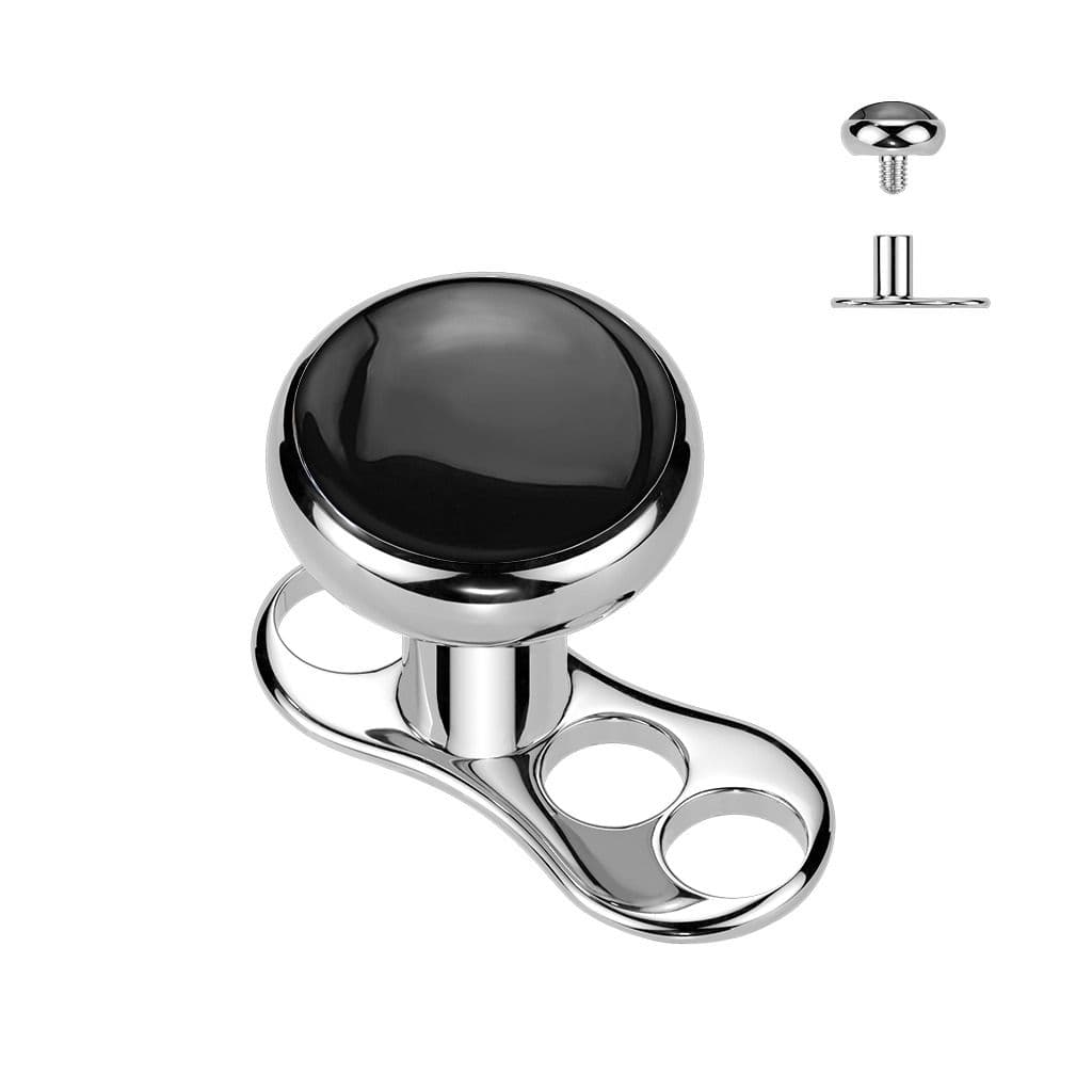 MARRE Kompletní microdermal piercing TITAN, černý onyx - MD047 - náhled 1