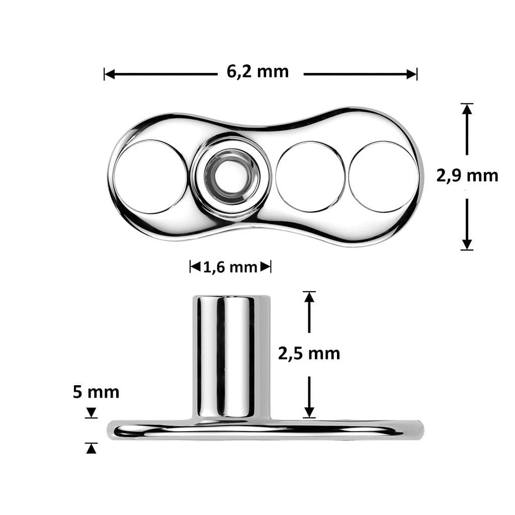 MARRE Kompletní microdermal piercing TITAN, černý onyx - MD047 - náhled 3