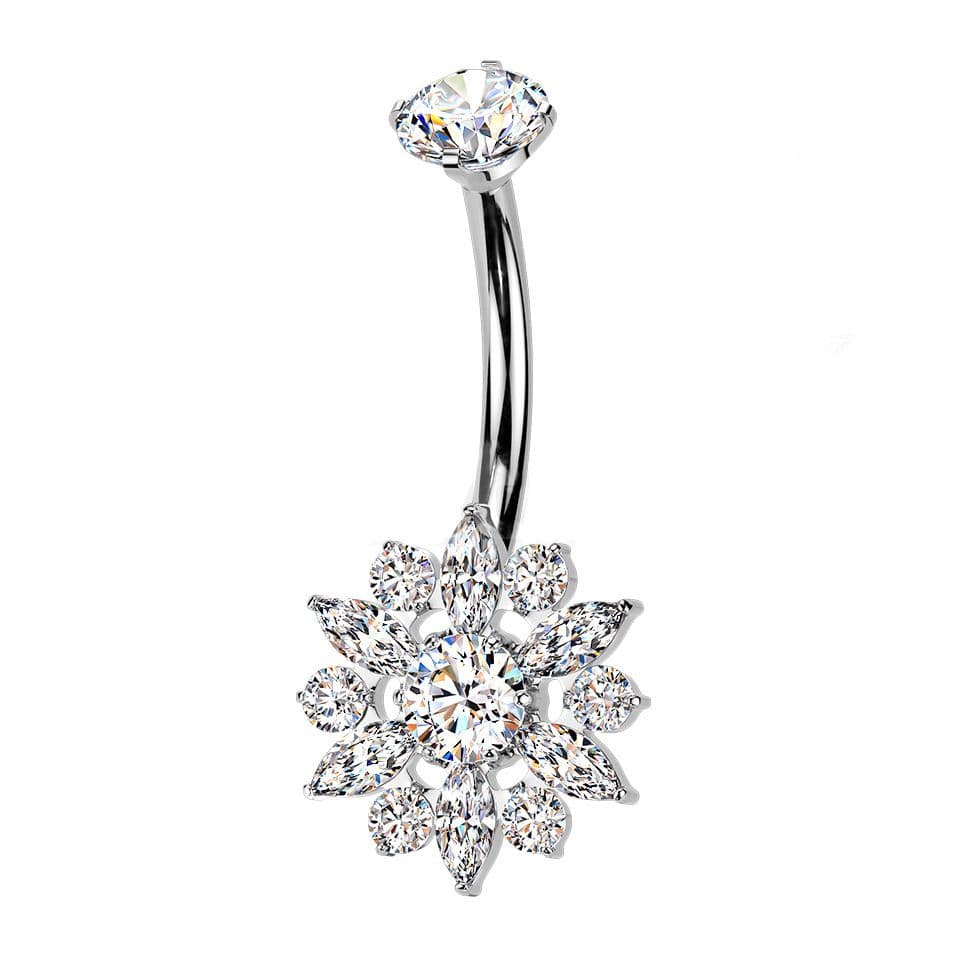 MARRE Piercing do pupíku kytička - TITAN - TIT1596 - náhled 1