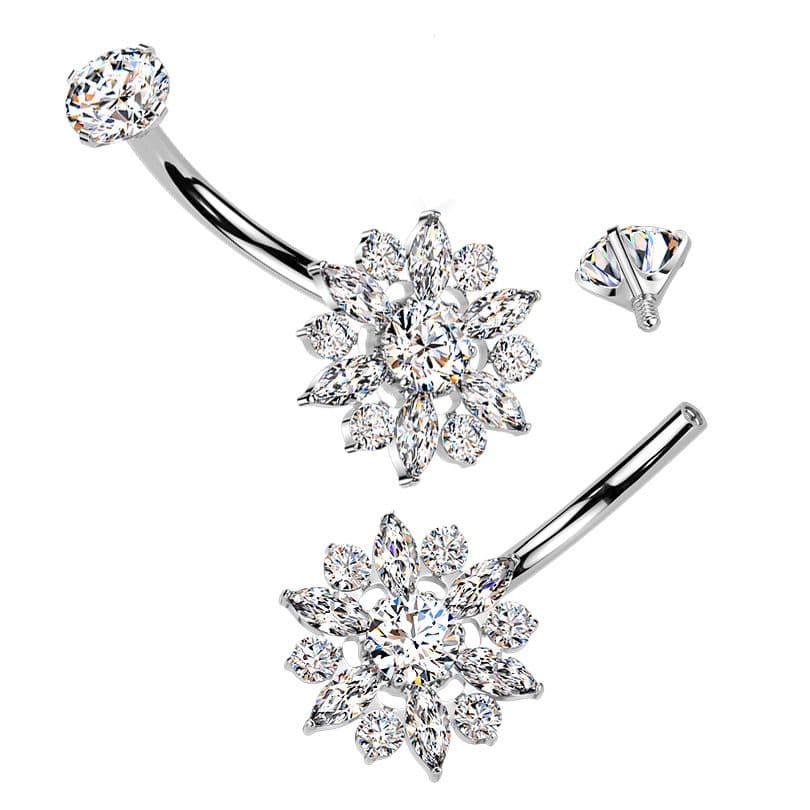 MARRE Piercing do pupíku kytička - TITAN - TIT1596 - náhled 2