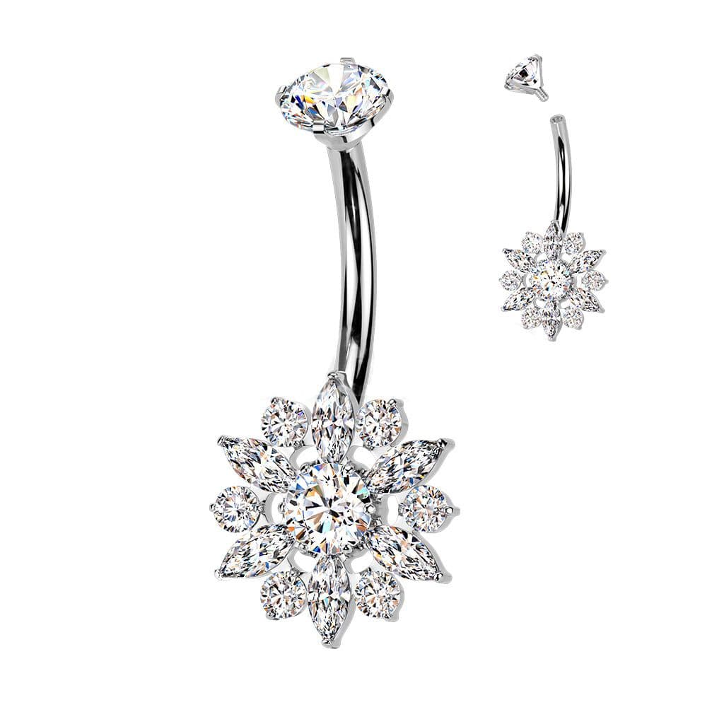 MARRE Piercing do pupíku kytička - TITAN - TIT1596 - náhled 3