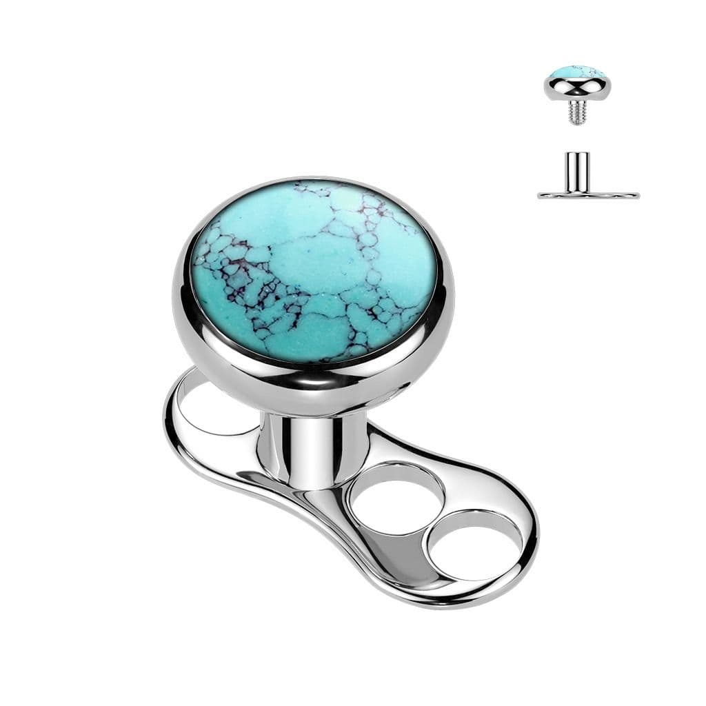 MARRE Kompletní microdermal piercing TITAN, tyrkys - MD050 - náhled 1