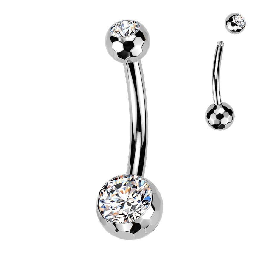 MARRE Piercing do pupíku banánek malý - TITAN, kuličky 4 a 6 mm - TIT1594 - náhled 2