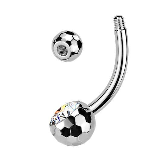 MARRE Piercing do pupíku banánek malý - TITAN, kuličky 4 a 6 mm - TIT1594 - náhled 3