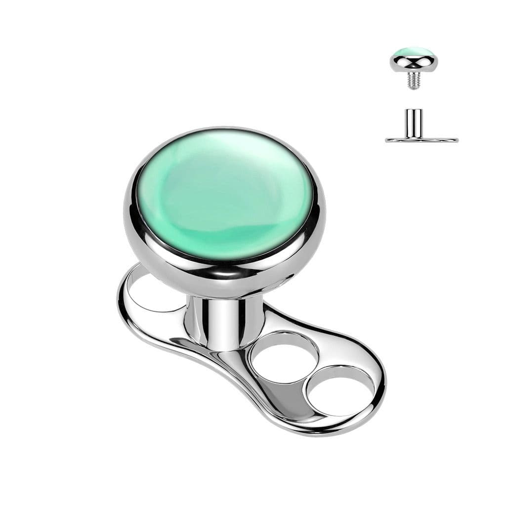 MARRE Kompletní microdermal piercing TITAN, zelený onyx - MD048 - náhled 1