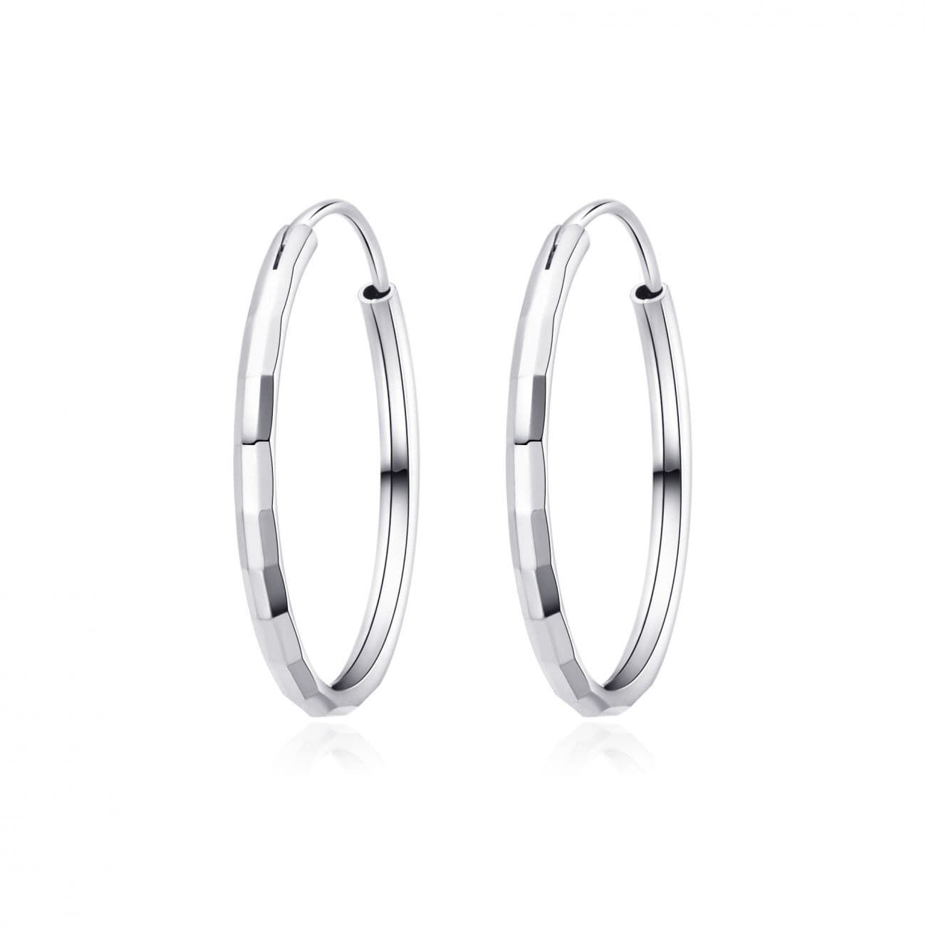 NUBIS Drobné stříbrné náušnice kruhy 16 mm - NB-3042-16