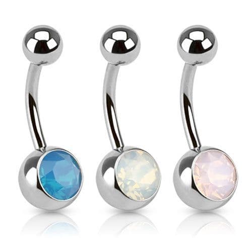 Piercing do pupíku - banánek (modrá, 1,6 x 10 mm) - náhled 3
