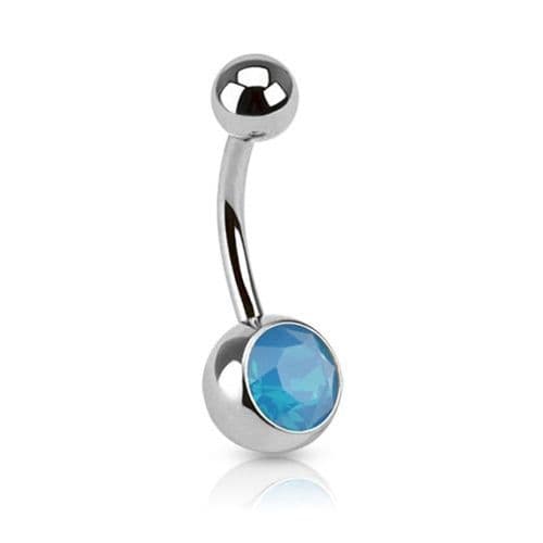 Piercing do pupíku - banánek (modrá, 1,6 x 10 mm) - náhled 4
