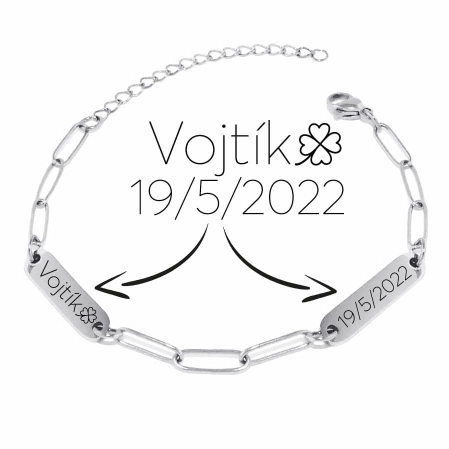 S4U Personalizovaný ocelový náramek se dvěma destičkami - OPA1861 - náhled 3