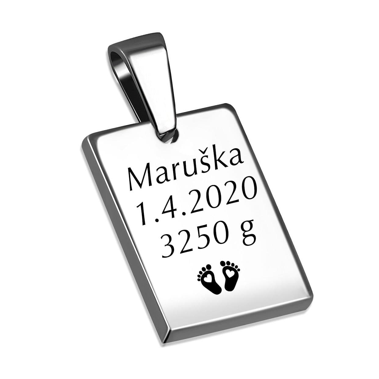 S4U Personalizovaný ocelový přívěsek s rytinou - RT1022 - náhled 1