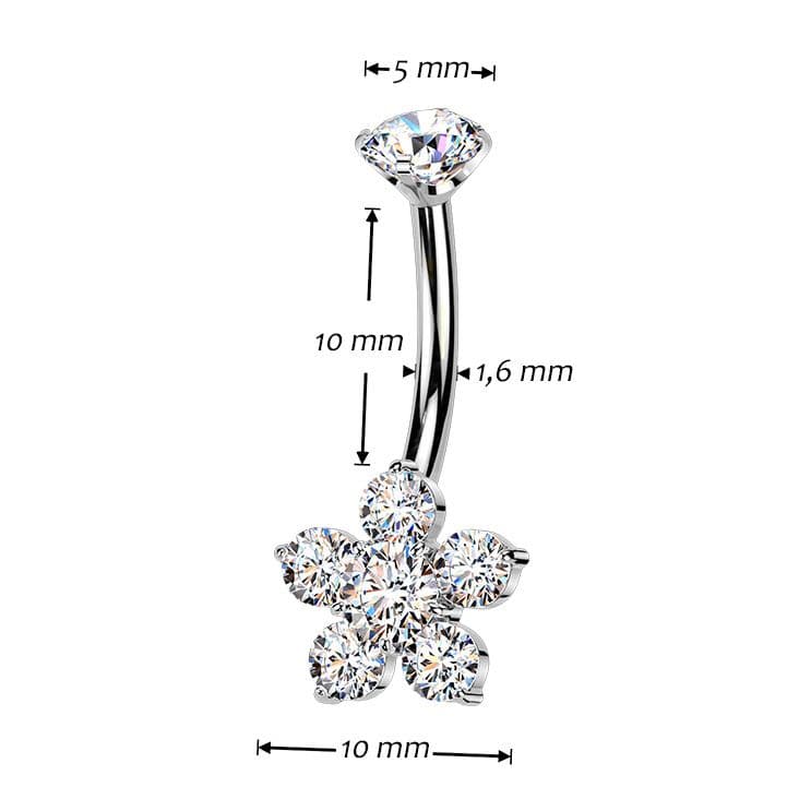 MARRE Piercing do pupíku kytička - TITAN - TIT1600 - náhled 2