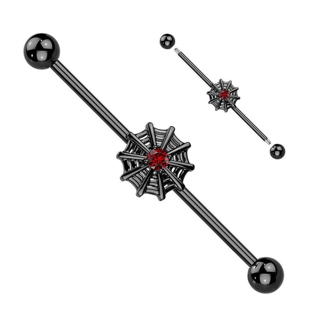 MARRE Industrial piercing - pavučina stříbrná - náhled 3