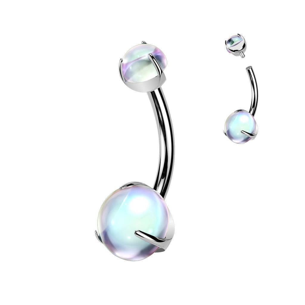 MARRE Piercing do pupíku měsíční kámen - TITAN (4 a 6 mm) - TIT1599 - náhled 1