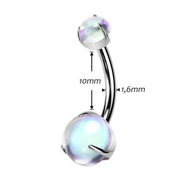 MARRE Piercing do pupíku měsíční kámen - TITAN (4 a 6 mm) - TIT1599 - náhled 4
