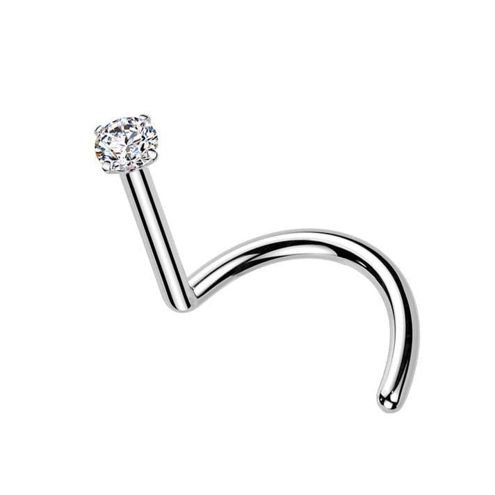 MARRE Luxusní piercing do nosu s Moissanit 0.03ct (2mm), TITAN - TM008-020 - náhled 1