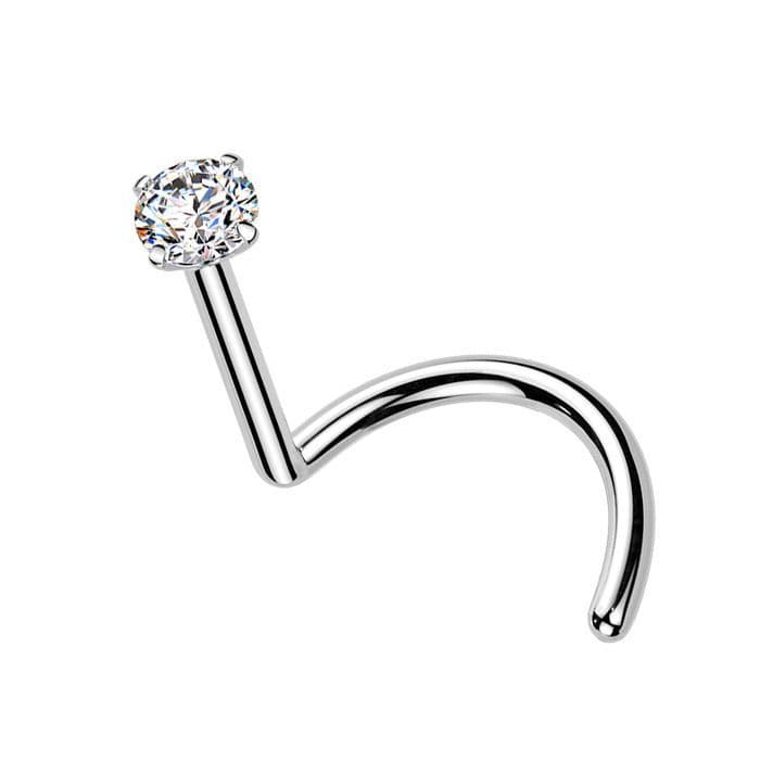 MARRE Luxusní piercing do nosu s Moissanit 0.06ct (2,5mm), TITAN - TM008-025 - náhled 1