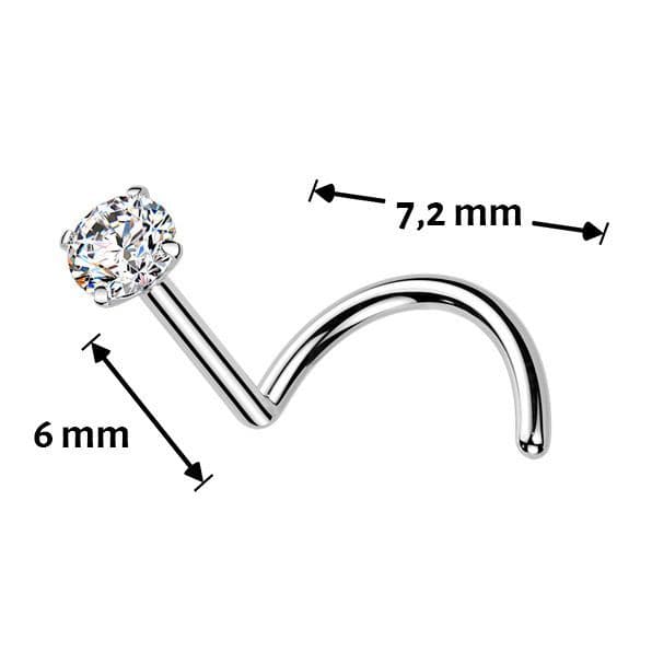 MARRE Luxusní piercing do nosu s Moissanit 0.06ct (2,5mm), TITAN - TM008-025 - náhled 3