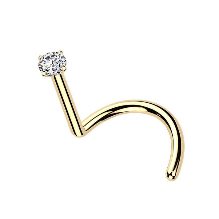 MARRE Luxusní piercing do nosu s Moissanit 0.03ct (2mm), TITAN - TM009-020 - náhled 1