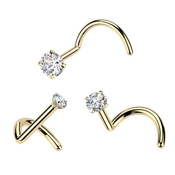 MARRE Luxusní piercing do nosu s Moissanit 0.03ct (2mm), TITAN - TM009-020 - náhled 3
