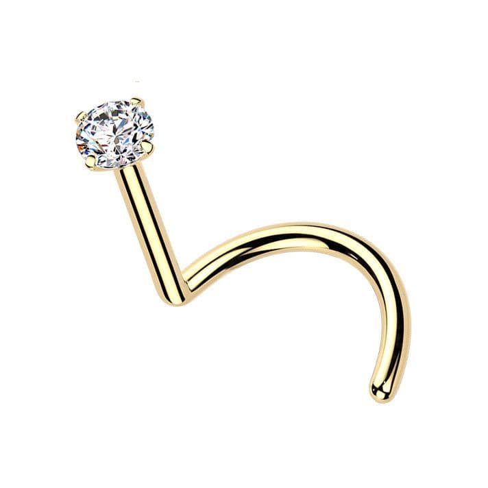 MARRE Luxusní piercing do nosu s Moissanit 0.06ct (2,5mm), TITAN - TM009-025 - náhled 1