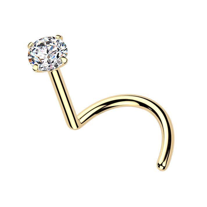 MARRE Luxusní piercing do nosu s Moissanit 0.11ct (3mm), TITAN - TM009-03 - náhled 1