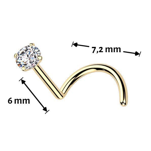 MARRE Luxusní piercing do nosu s Moissanit 0.11ct (3mm), TITAN - TM009-03 - náhled 2